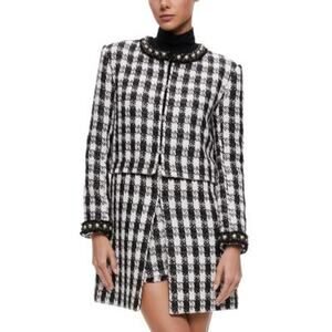 Alice + Olivia Deon Two-fer Tweed Jacket